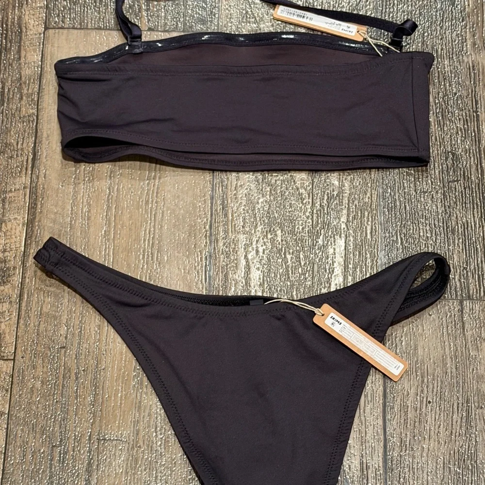 Skims, 2 Piece Bathing Suit, Bandeau Top and Cheeky Bottom, Sz Medium